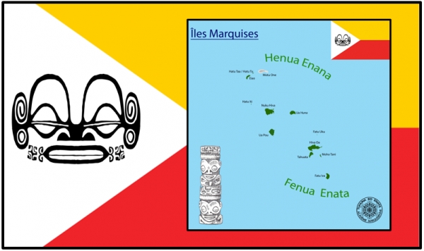 15/06/2021 - ATAHENUA O TE HENUA ENANA - CARTE OFFICIELLE DES &Icirc;LES MARQUISES